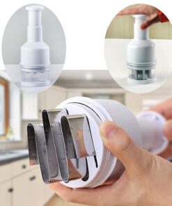 Galactic Brain Manual Vegetable Chopper, Handheld Food Chopper, Easy to Clean Manual Slicer Dicer Mincer, Slap Press Chopper Mincer for Vegetables Onions Salads and More One Color 11 61xiKD8z0BL