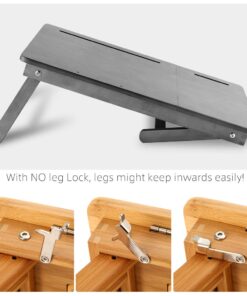 Laptop Desk Nnewvante Adjustable Bed Desk Table Bamboo with USB Fan Foldable Bed Tray w' Drawer 21.6" with Fan 47 61xitNvHeL