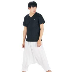 CandyHusky Mens Womens Baggy Lounge Hippie Boho Aladdin Harem Yoga Pants Rayon One Size White 14 61xjPk5qBGL