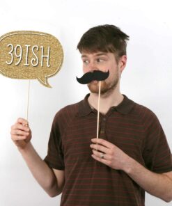 Adult 40th Birthday - Gold - Birthday Party Photo Booth Props Kit - 20 Count 17 61xjy0LfydL