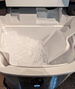 Nugget Ice Makers Countertop, 33 Lbs/Day Sonic Ice Maker, Countertop Ice Maker with Tooth-Friendly Chewable Ice, Soft Pebble Ice Maker with Self-Cleaning Function, VIVIDMOO 46 61xkSVaLDiL