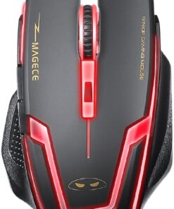 Magece G1 Professional Ergonomic Opticcal USB Wired Computer Gaming Mouse, 4 DPI Adjustment Levels, 6 Button, Breathing Light for PC Mac in Black 19 61xl3awwTqL