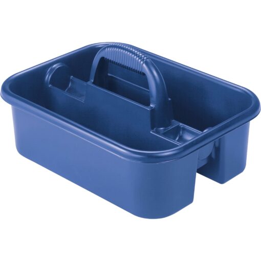 Akro-Mils 09185 Plastic Tote Tool & Supply Cleaning Caddy with Handle, (18-3/8-Inch x 13-7/8-Inch x 9-Inch), Blue (09185BLUE) Tote Caddy