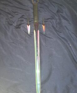 SZCO Supplies Rainbow Ninja Sword with 2Piece Throwing Knives Sam 40 61xmuFAz0OL