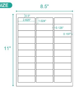 Alternative view of MFLABEL Address Labels, 1"x2-5/8" Mailing Labels, 30-UP White Shipping Labels for Inkjet or Laser Printer, 15000 Sticker Labels (500 Sheets), 30 Labels per Sheet 500 Sheet 1" x 2-5/8" (30-up)