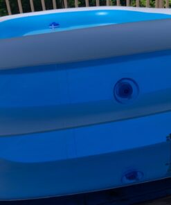 Intex 56483EP Inflatable 8.5' x 5.75' Swim Center Family Pool for 2-3 Kids, Backyard Splash Pool for Children 6+ Years Old, 198-Gallons, Blue & White Family Swim Center 46 61xoEJUFBCL 2