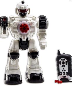 WolVolk 10 Channel Remote Control Robot Police Toy with Flashing Lights and Sounds, Great Action Toy for Boys 28 61xpbdNUowL