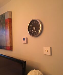 Bjerg Instruments Modern 12" Stainless Silent Wall Clock with Non Ticking Quiet and Accurate Movement 31 61xt3 j4LjL