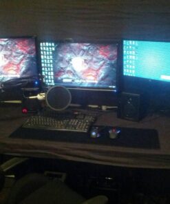 Black Extended Gaming Mouse Mat/Pad - XXL Large, Wide (Long) Mouse Pad, Stitched Edges, Speed Silky Smooth Surface - 36"x12"x0.12" Black 15 61xtNJguScL