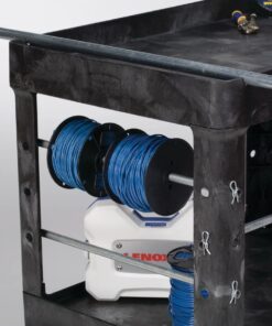 Rubbermaid Commercial Products Heavy-Duty 2- Shelf Utility Cart, Ergo Handle, Lipped Shelves, Large, Black (FG454600BLA) 2-Shelf 11 61xubSMnC3L