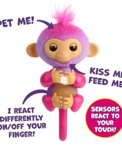 Fingerlings 2023 NEW Interactive Baby Monkey Reacts to Touch – 70+ Sounds & Reactions – Charli (Purple) Purple 17 61xwEJ8JjL