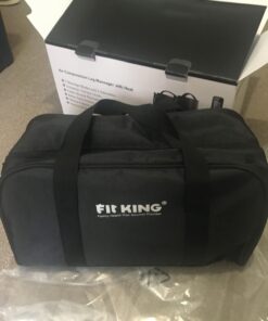 FIT KING Leg Massager with Heat - Upgraded Leg Compression Massager for Circulation and Pain Relief, FSA HSA Approved Foot and Leg Massager Compression Boot for Edema, Relax Recover - Gift for Dad Mom Classis Black With Blue 1 Pair (2PCS) 60 61xx9F QxFL