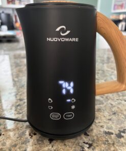 Nuovoware 4-in-1 Milk Frother and Steamer with Temperature Control Dispaly Screen, Electric Automatic Frother for Hot Chocolate Milk, Cappuccinos, Latte, Macchiato, Black 31 61xxGYMXARL