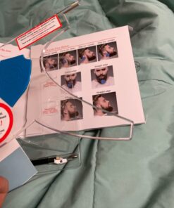 Aberlite ClearShaper - Beard Shaper Kit w/Barber Pencils - Premium Shaping Tool - 100% Clear | Many Styles - The Ultimate Beard/Hair Lineup (US Patent) - Beard Stencil Guide Template Outliner Blue 34 61xyG91SxL