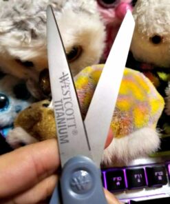 Westcott 13901 8-Inch Titanium Scissors For Office and Home, Yellow/Gray, 2 Pack 40 61xyYbSXORL