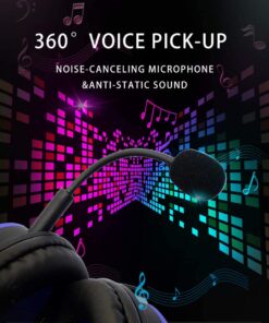 OONOL Gaming Headphones, Rotated Earmuffs, Retractable Microphone, Bass Sound, On Ear Wired Noise Cancelling Headset for PC, PS4, PS5, Xbox One, Switch, Laptop, 3.5MM Jack (Black) Black 23 61xzn3uUoKL