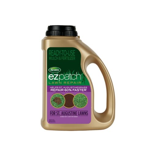 Scotts EZ Patch Lawn Repair For St. Augustine Lawns - 3.75 lb., Ready-to-use Mulch, and Fertilizer Lawn Repair, Repairs St. Augustinegrass, Does Not Contain Grass Seeds, Covers up to 85 sq. ft. 1 Pack