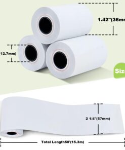 MFLABEL 2 1/4" x 50' Thermal Paper Cash Register POS Receipt Paper (50 Rolls) 2 1/4" x 50' 50 Rolls 13 61y4zklwTZL