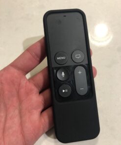 Fintie Protective Case for Apple TV 4K/ HD Siri Remote (1st Gen) - Honey Comb Lightweight Anti Slip Shockproof Silicone Cover for Apple TV 4K 5th 4th Gen Siri Remote Controller, Black 52 61y51Wg9fPL