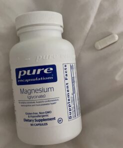 Pure Encapsulations Magnesium (Glycinate) - Supplement to Support Stress Relief, Sleep, Heart Health, Nerves, Muscles, and Metabolism* - with Magnesium Glycinate - 90 Capsules 90 Count (Pack of 1) Standard Packaging 35 61y59pkwdzL