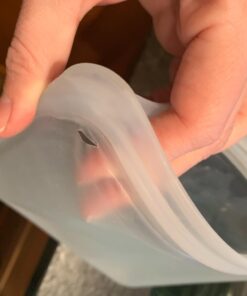 Stasher Reusable Silicone Storage Bag, Food Storage Container, Microwave and Dishwasher Safe, Leak-free, Sandwich, Aqua 34 61y6WjnlyYL