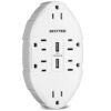 BESTTEN USB Wall Outlet Surge Protector with 2.4A Dual USB Charging Ports and 6 Grounded Outlets, 15A/125V/1875W, ETL Listed, White 1 10 61y6Xk1apGL