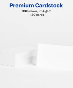 Avery Two-Side Printable Clean Edge Business Cards for Inkjet Printers, White, Matte, Pack of 120 (28877) 120 Cards 23 61y8VzAkypL