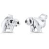 Rhodium Plated Girls Sterling Silver Dainty Lucky Elephant Stud Earrings - 5mm 25 61y9wjkVjEL