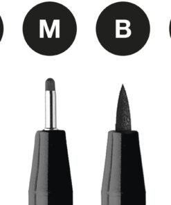 Faber Castell Artist Pack of 8 Assorted Sizes, 8-Pitt Pens in Black, 8 Count Faber-Castell Pitt Artist Pen - Black 22 61yAUKRIEPL