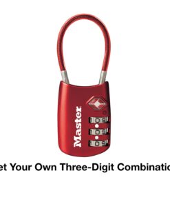 Master Lock 4688D Set Your Own Combination TSA Approved Luggage Lock, 1 Pack, Red 10 61yAaxmb3gL