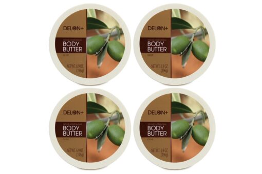 DELON Intense Moisturizing Body Butter, 6.9 Oz (4-Pack) (Olive) Olive 6.9 Ounce (Pack of 4)