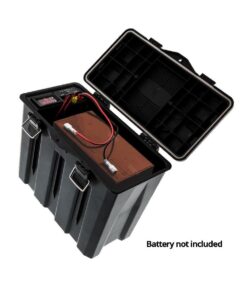 HCO Outdoor Spartan 12V/6V Battery Box with Dual Cable for Output and Solar Panel, Battery and Solar Panel Not Included 7 61yBZn756L