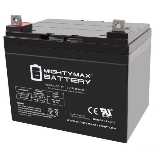 Mighty Max Battery 12V 35AH Replacement Battery Compatible with Minn Kota Sevylor Light Trolling Motor