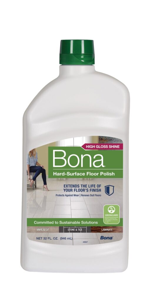 Bona Multi-Surface Floor Polish - 32 fl oz - High Gloss Shine - 32 oz covers 500sq ft of flooring - for use on Stone, Tile, Laminate, and Vinyl Floors Multi-Surface - High Gloss 32 Fl Oz (Pack of 1)