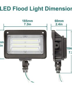 kadision LED Flood Light Outdoor with Dusk to Dawn Photocell, 50W 6500LM IP65 Waterproof Adjustable Knuckle Mount LED Flood Lights 5000K 100-277V ETL Listed 27 61yDN58KJJL