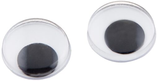 Darice 5112 Paste On Wiggle Eyes 12mm 118/Pkg-Black