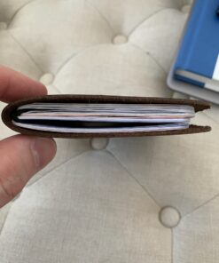 Pocket Travelers Notebook, Refillable Leather Travel Journal for Men & Women, Notebook Cover for Field Notes, Moleskine Small 3.5 x 5.5 Inches, Brown 59 61yG cRmeAL 1