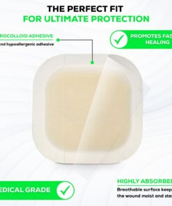 MedVance TM Hydrocolloid – Bordered Hydrocolloid Adhesive Dressing, 4"x4" Box of 5 DRESSINGS 5 Count (Pack of 1) 9 61yGGSNkoDL