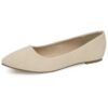 Bella Marie Angie Women's Classic Pointy Toe Ballet Flat Shoes 5.5 Nude 2 61yGc5TraL