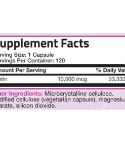 Bronson Ultra Biotin 10,000 Mcg Hair Skin and Nails Supplement, Non-GMO, 120 Vegetarian Capsules 120 Count (Pack of 1) 24 61yIgf4CsL