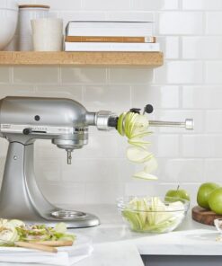 KitchenAid Fruit and Vegetable Spiralizer Attachment Stand Mixer, Polished Aluminum Spiralizer - 5 Blades 35 61yIySK2SWL