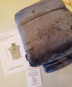 Snailax Heating Pad for Back Pain Relief, Electric Large Heating Pad for Neck and Shoulders,Cramps, Neck Warmer Weighted Wearable Back Heated Wrap, 6 Heat Settings & Auto Shut Off, Washable,Gifts 24" x 33"Gray 92 61yJj6BdImL