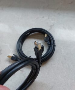 Monoprice 103419 Cat6 Ethernet Patch Cable - Network Internet Cord - RJ45, Stranded, 550Mhz, UTP, Pure Bare Copper Wire, 24AWG, 2ft, Black 9 61yL LKxL