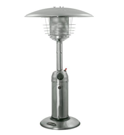 Hiland HLDS032-B Portable Table Top Patio Heater, 11,000 BTU, Use 1lb or 20Lb Propane Tank, Stainless Finish Stainless Steel