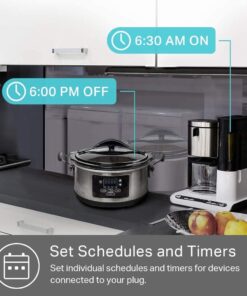 Kasa Smart Plug HS103P2, Smart Home Wi-Fi Outlet Works with Alexa, Echo, Google Home & IFTTT, No Hub Required, Remote Control,15 Amp,UL Certified, 2-Pack White 32 61yMoa82QyL