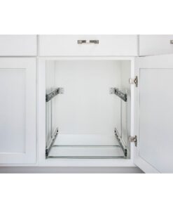 Rev-A-Shelf 2-Tier Kitchen Cabinet Pull Out 12" Cabinet Organizer for Pots, Pans, and Lid Cookware, Adjustable Heavy Duty Wire, Chrome, 5CW2-1222-CR 12 in. 43 61yNy82HCzL