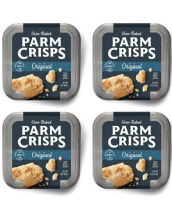 ParmCrisps - Original Cheese Parm Crisps, Made Simply with 100% REAL Parmesan Cheese |Healthy Keto Snacks, Low Carb, High Protein, Gluten Free, Oven Baked, Keto-Friendly| 3oz (Pack of 4) 9 61yOrjbTML