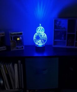HU XUE GUANG 3D Illusion Lamp b b-8 Robots Night Light 3D Night Light for Kids 7 Color Changing Lights Desk Table Lamp Home Decor Sleep Lamp Best Gift Toyss NL-BB-8 7 Color Change 19 61yP4ds6FsL