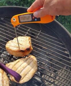Digital Thermometer Talking Instant Read- Electronic BBQ- Great for Barbecue, Baking, Grilling, Cooking, All Food & Meat, Liquids- Collapsible Internal long Probe (Orange) By Surround Point 24 61yPLrhJ3cL 2