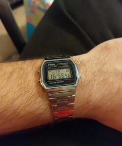 Casio Men's A158WA-1DF Stainless Steel Digital Watch 33 61yPudMACUL